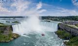 Tour boat approaching Niagara Falls